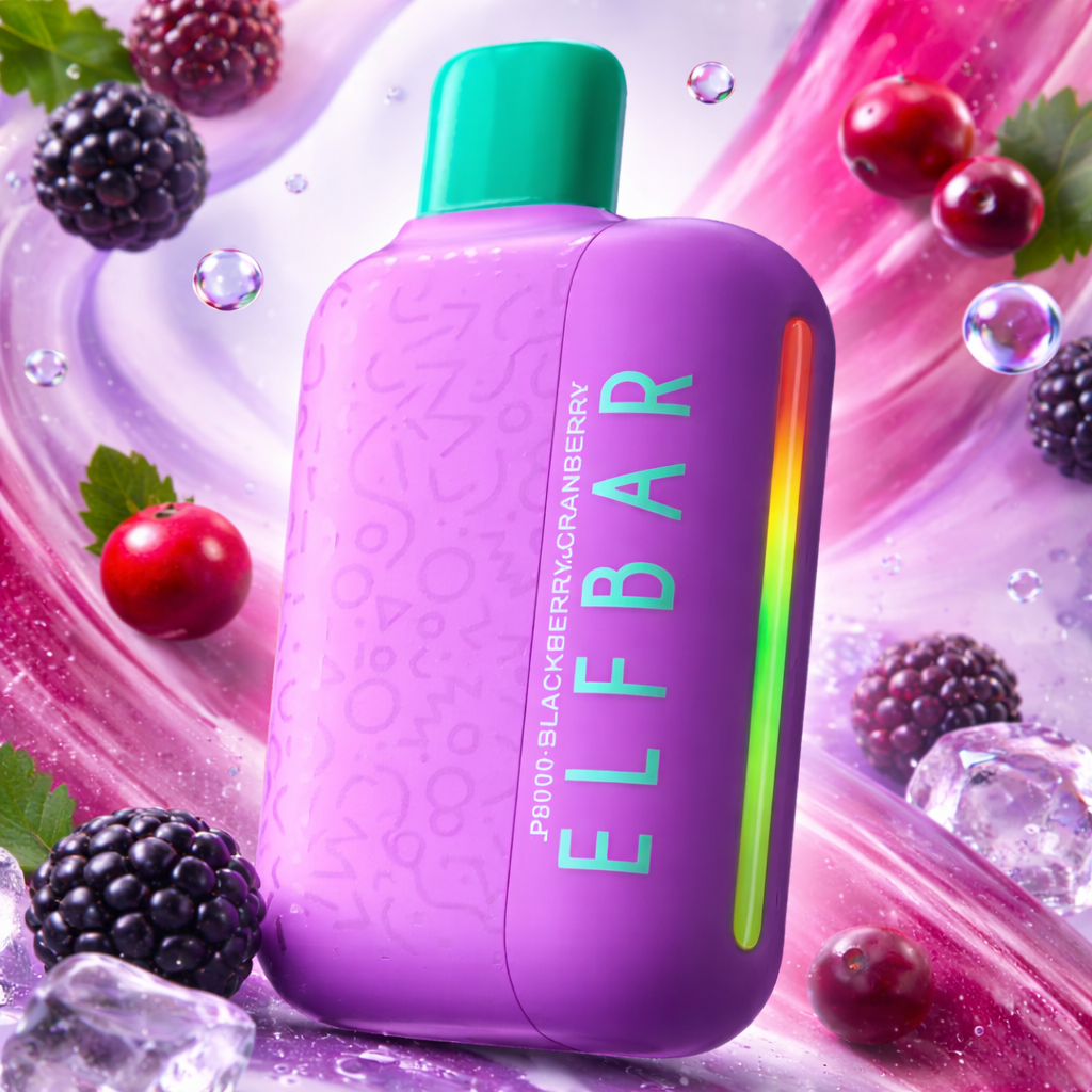 ELFBAR 8000 DISPOSSABLE BLACKBERRY CRANBERRY