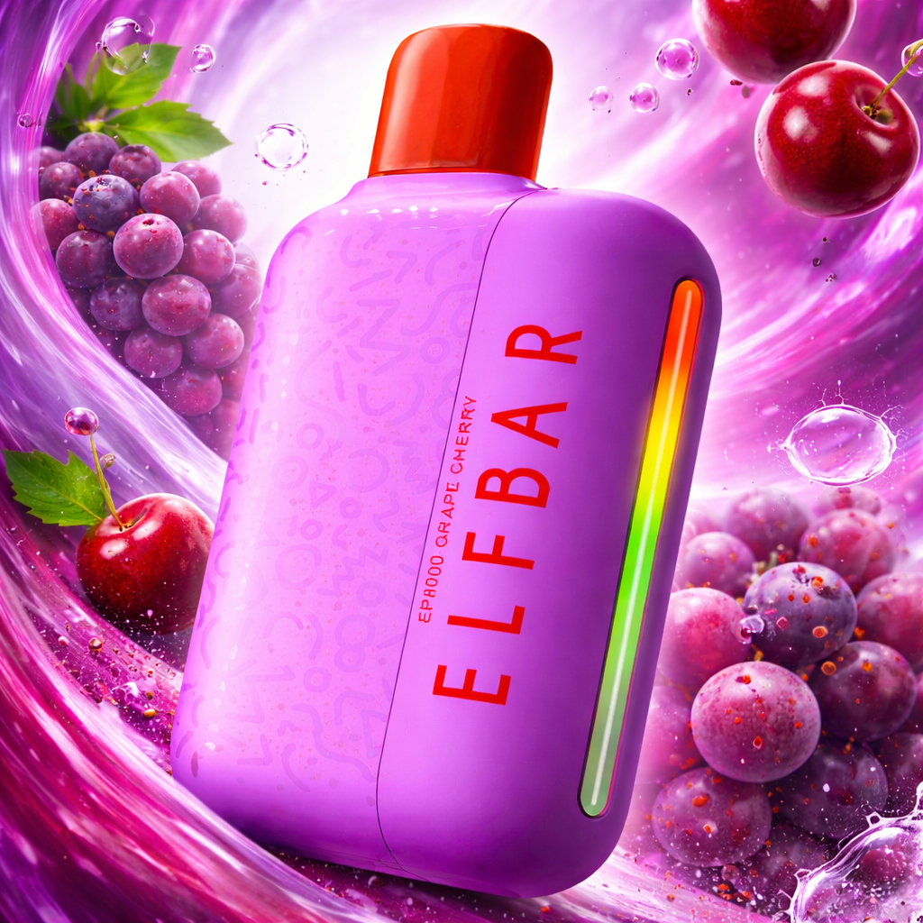 ELFBAR 8000 DISPOSSABLE GRAPE CHERRY