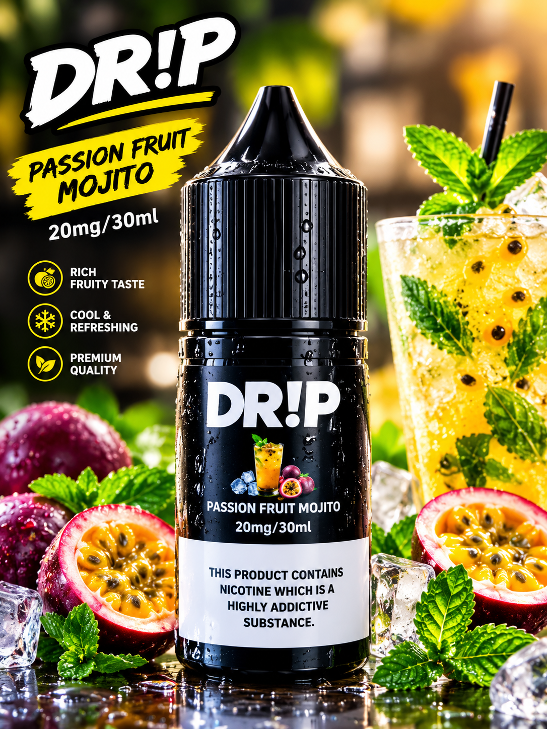 DRIP E-LIQUID - PASSION FRUIT MOJITO