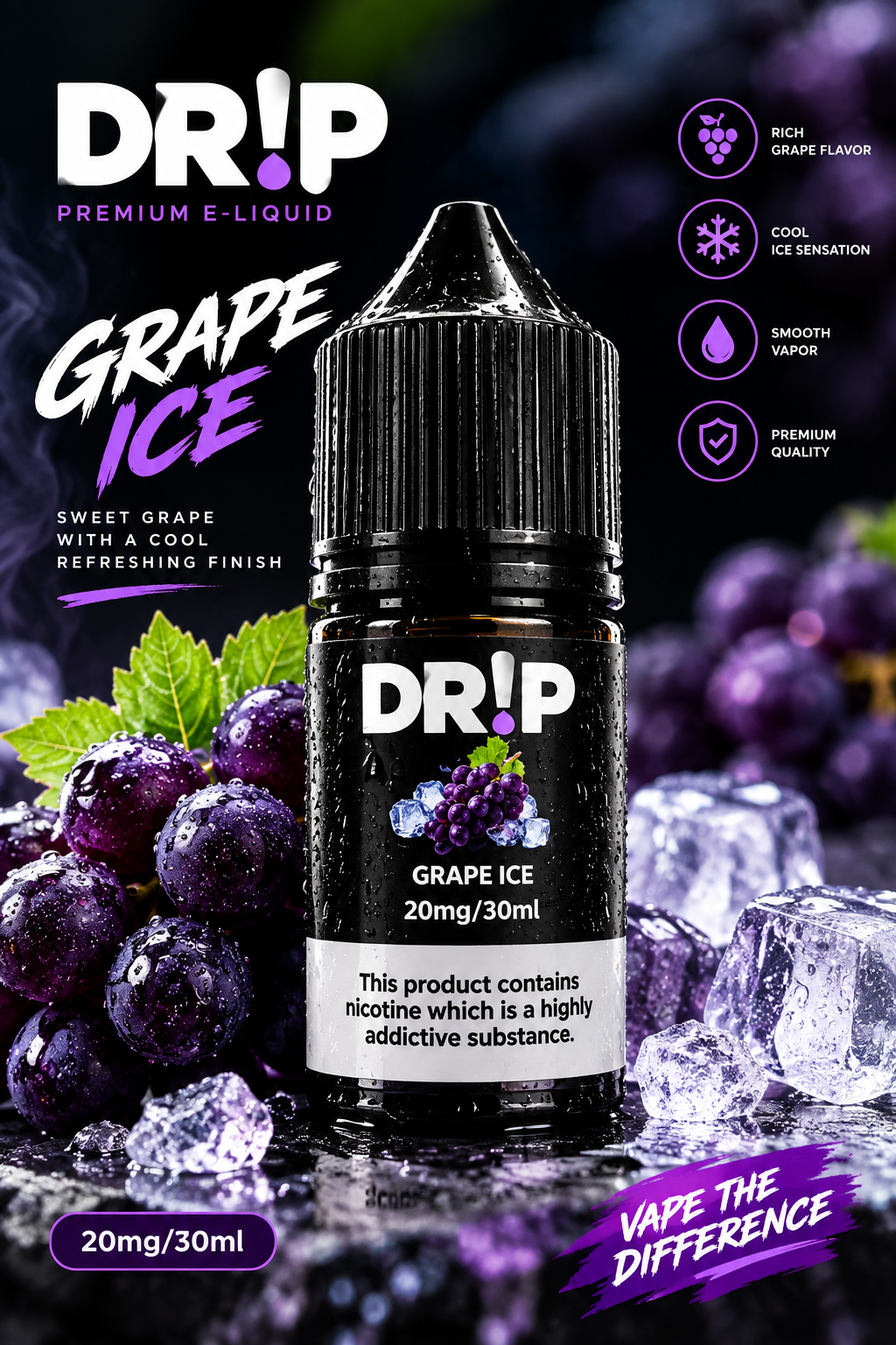 DRIP E-LIQUID - GRAPE ICE