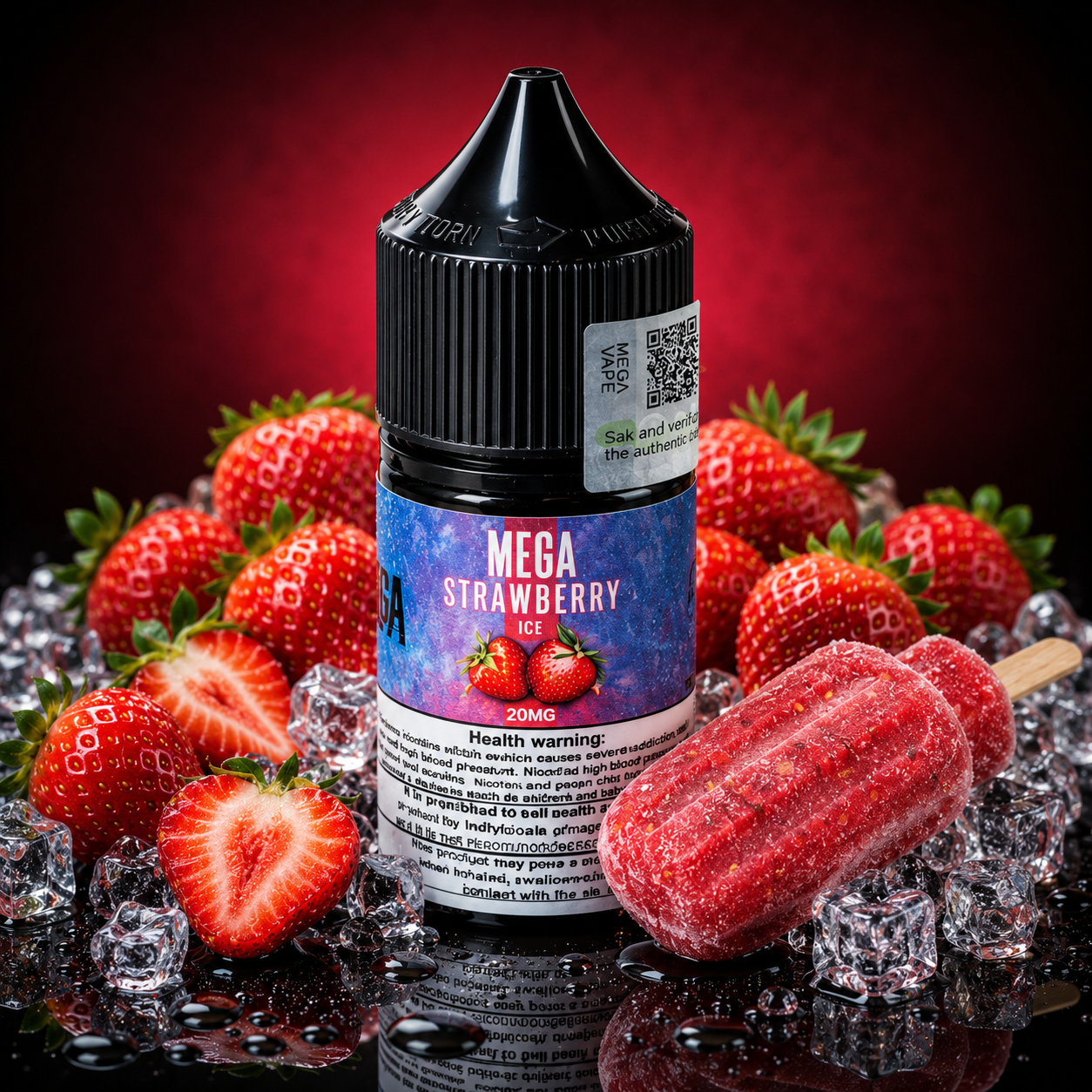 MEGA E-LIQUID - STRAWBERRY ICE