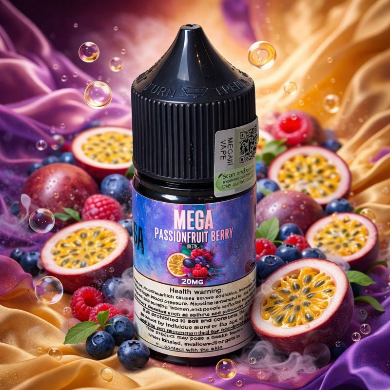 MEGA E-LIQUID - PASSIONFRUIT BERRY ICE