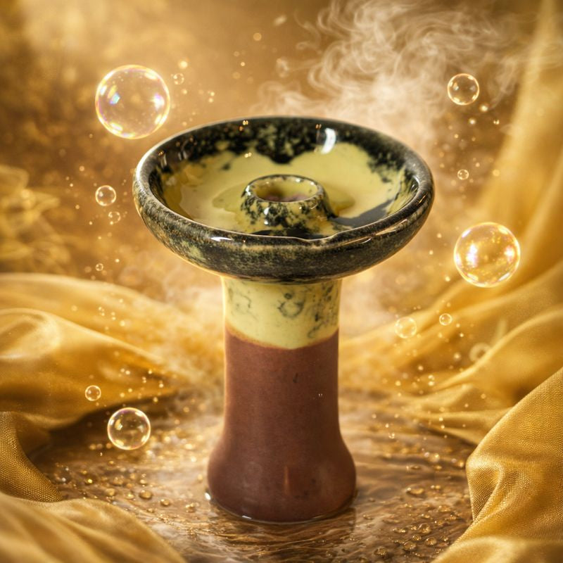 SHISHA HEAD CERAMIC - MARBLE YELLOW