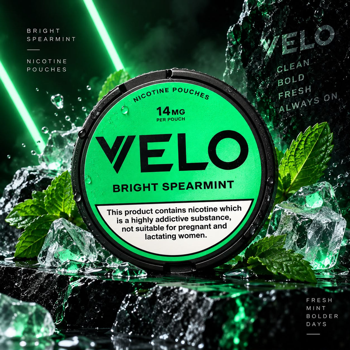VELO POUCH 14MG BRIGHT SPEARMINT