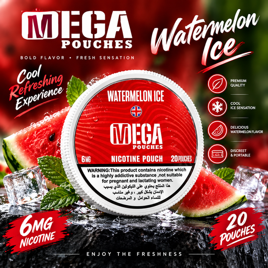MEGA POUCHE 6 MG WATERMELON ICE