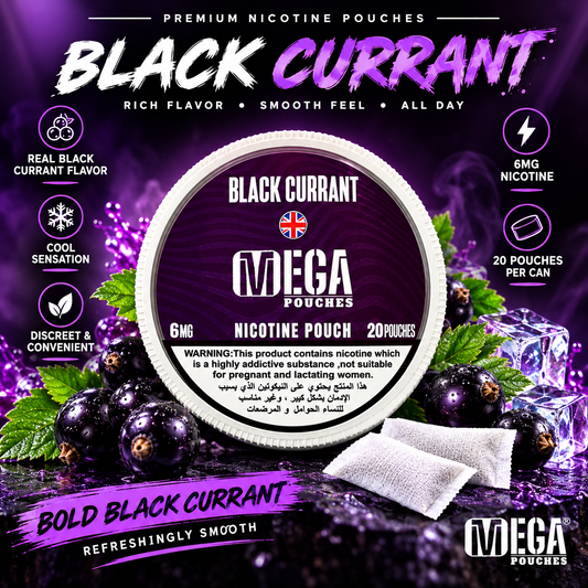 MEGA POUCHE 6 MG BLACK CURRANT