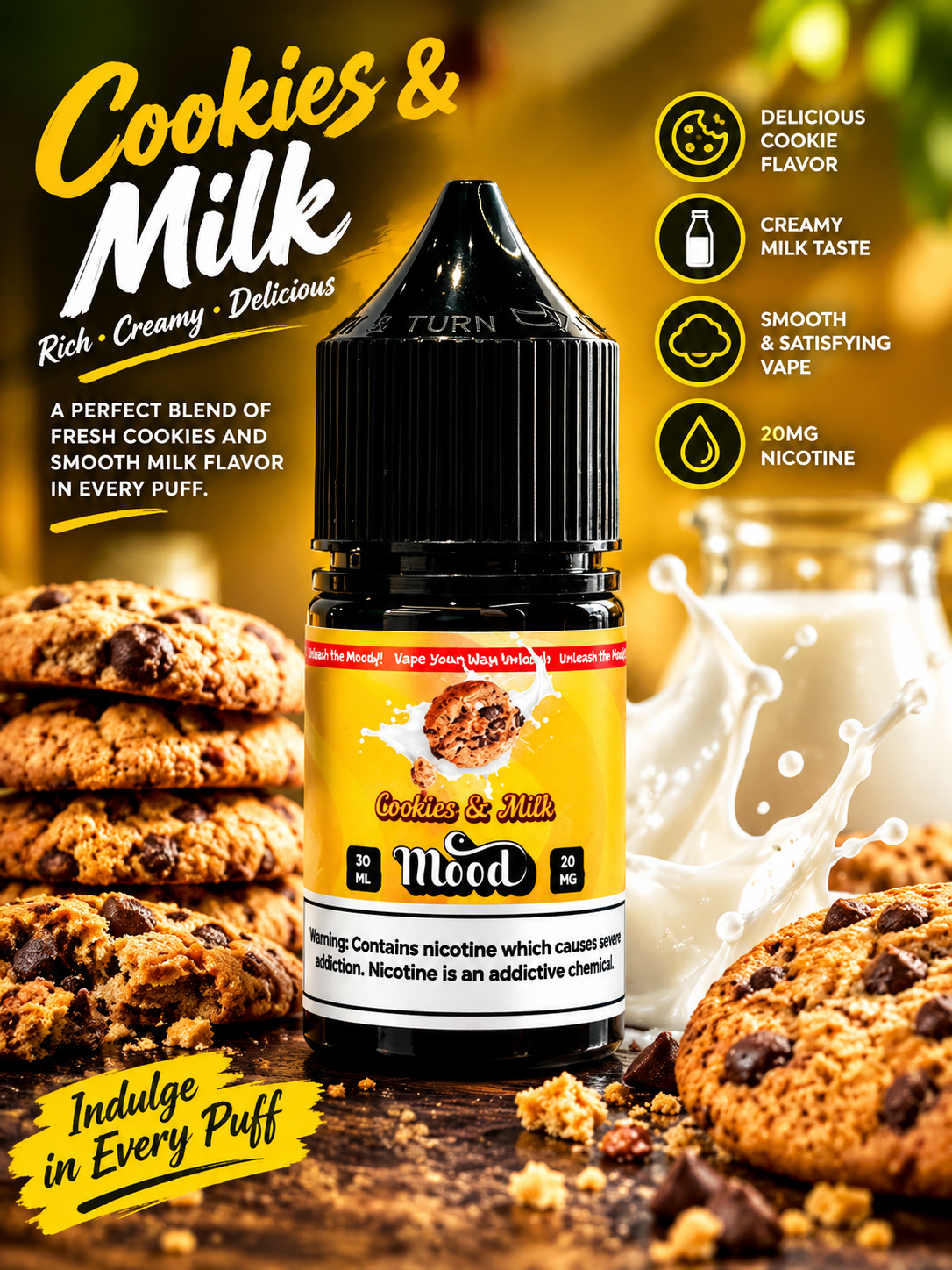 MOOD JUICE 20MG COOKIES&MILK