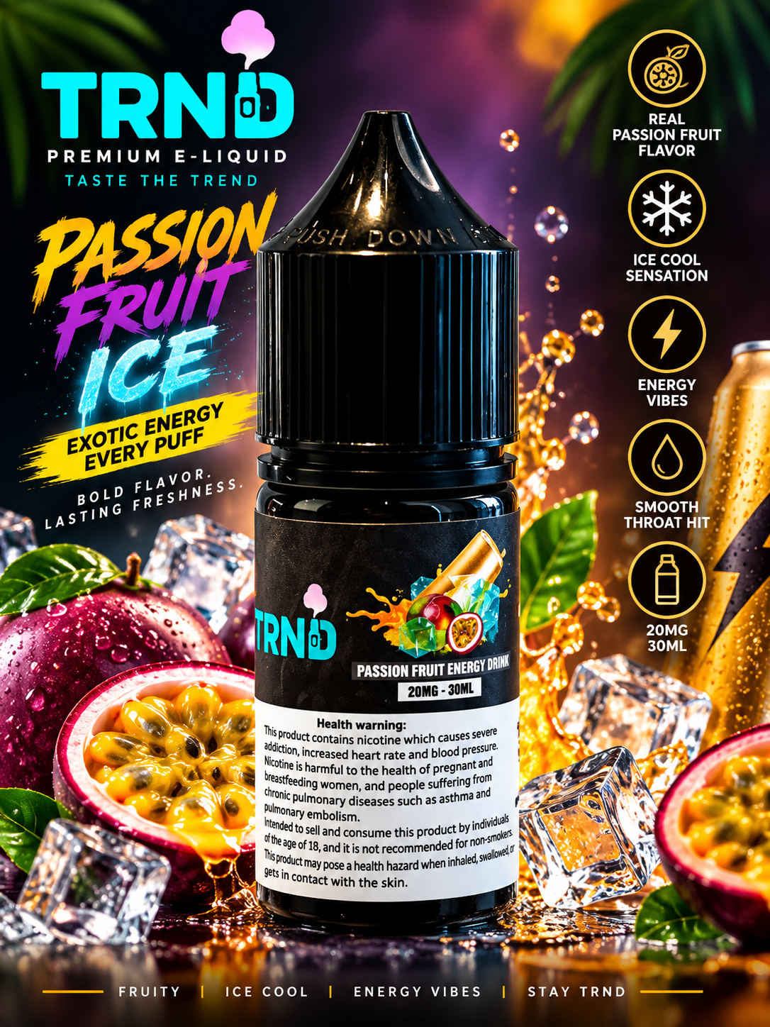 TRND JUICE 20MG PASSION FRUIT ENERGY DRINK