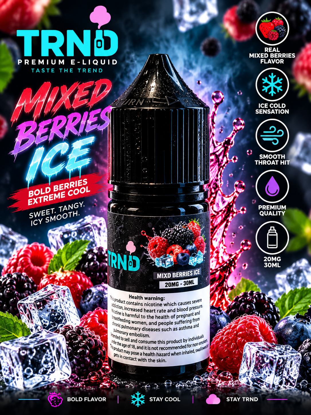 TRND JUICE 20MG MIXD BERRIES ICE