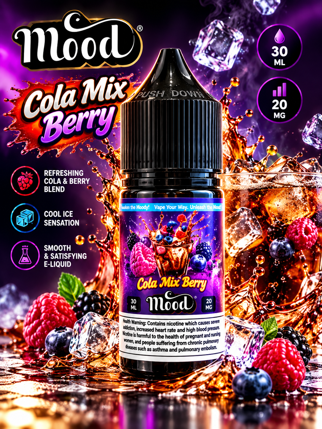 MOOD JUICE 20MG COLA MIX BERRY ICE