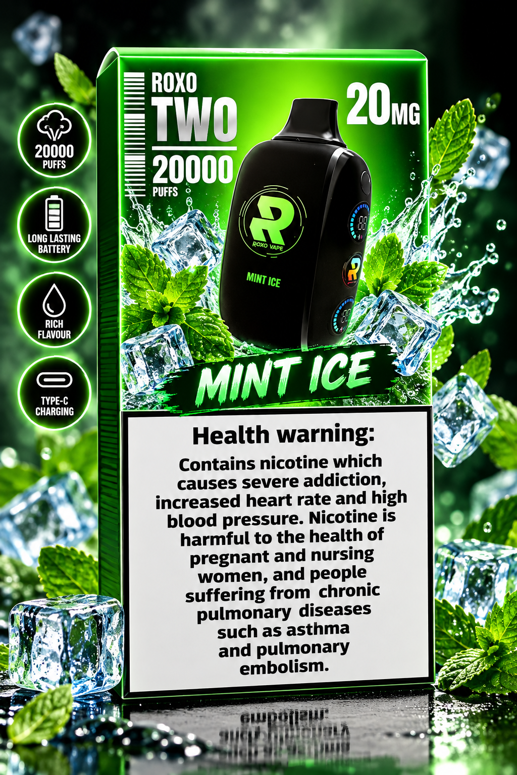 ROXO TWO 20000PUFFS MINT ICE