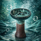 SHISHA HEAD CERAMIC - GREEN/BLACK MARBLE