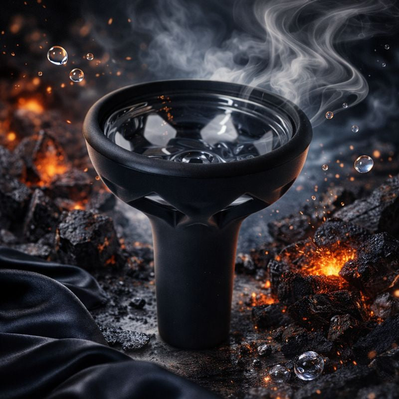 SHISHA HEAD GLASS - BLACK