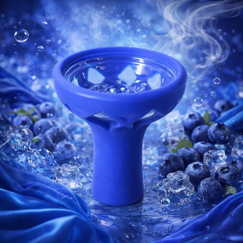 SHISHA HEAD GLASS - BLUE