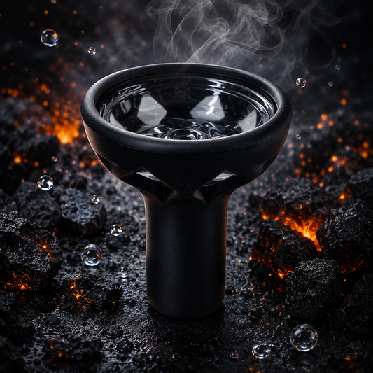 SHISHA HEAD GLASS - BLACK
