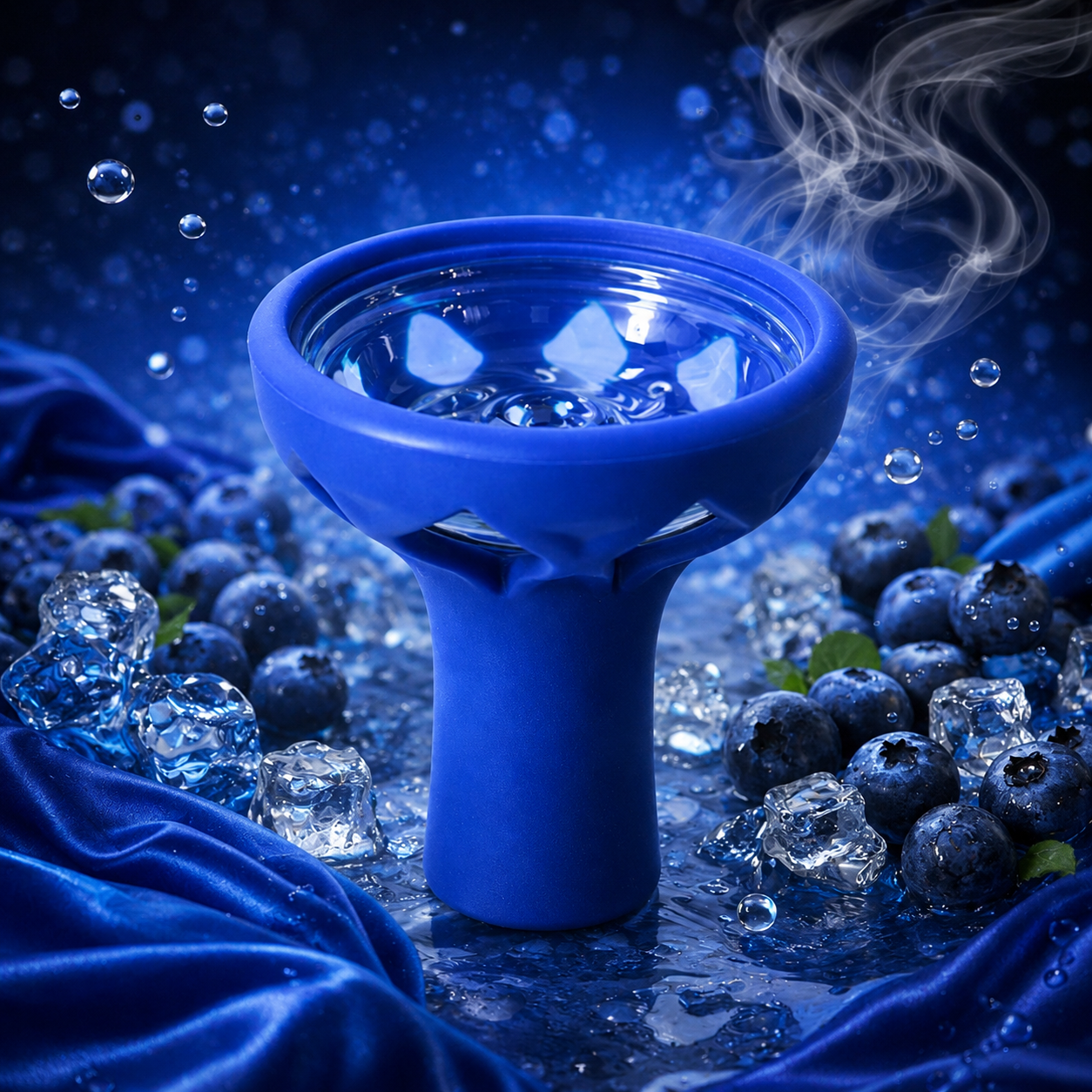 SHISHA HEAD GLASS - BLUE